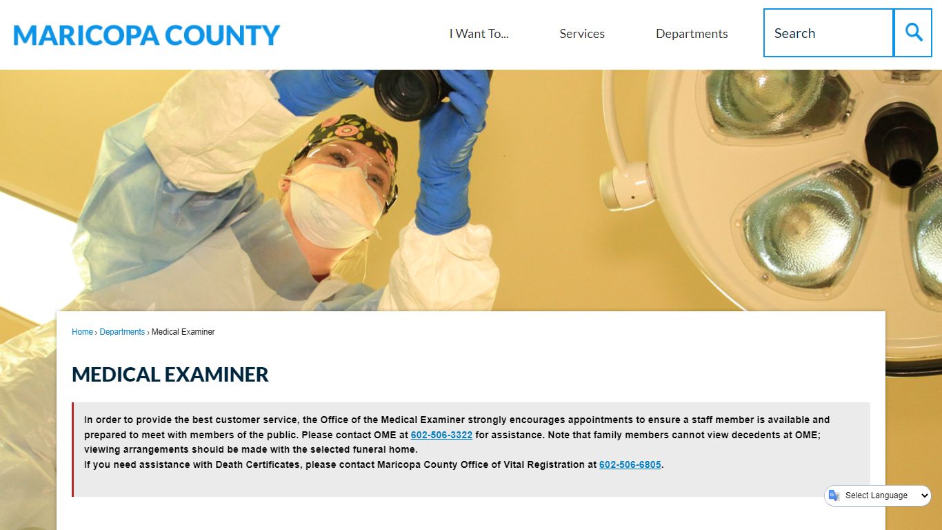 MEDICAL EXAMINER | Maricopa County, AZ